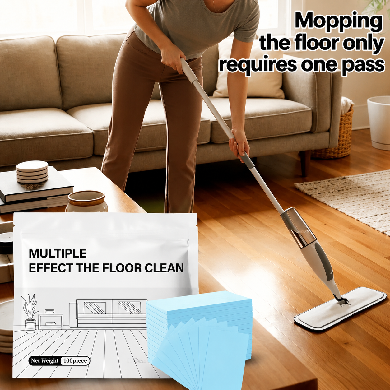 🧼IEY® 100 Piece Floor Cleaning Tablets Multi-Surface Antibacterial Cleaner for Hardwood, Tile & Laminate
