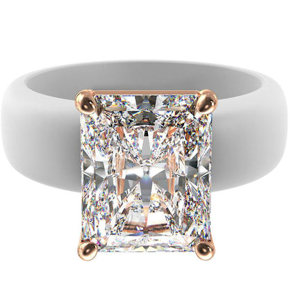 🔥Buy 1 Get 1 Free🔥 Silicone Ring – Emerald Cut CZ | Patent-Pending Design