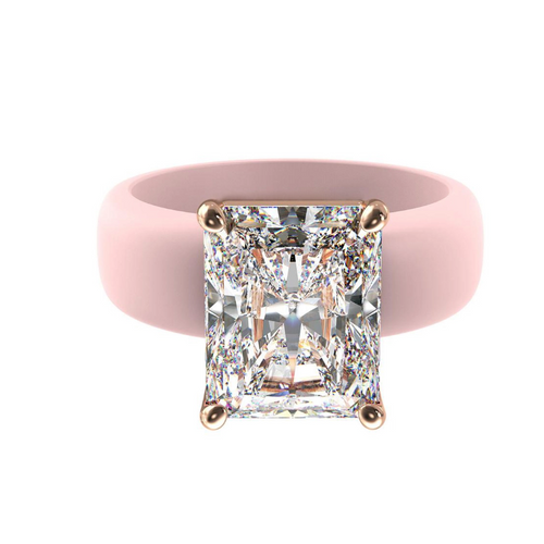 🔥Buy 1 Get 1 Free🔥 Silicone Ring – Emerald Cut CZ | Patent-Pending Design