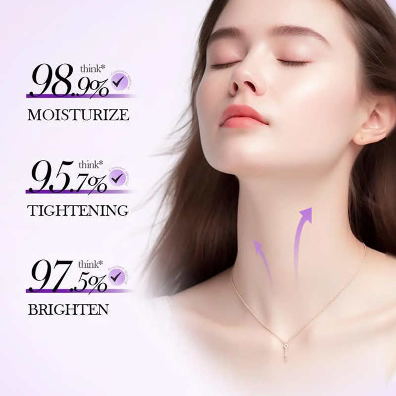 Visibly Firmer Neck in 7 Days — Collagen‑Boosting Neck Cream with Built‑In Roller