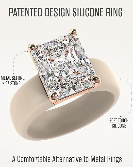 🔥Buy 1 Get 1 Free🔥 Silicone Ring – Emerald Cut CZ | Patent-Pending Design