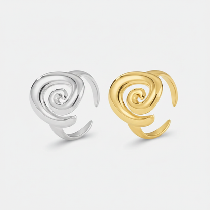 Titanium Steel Spiral Shape Ring