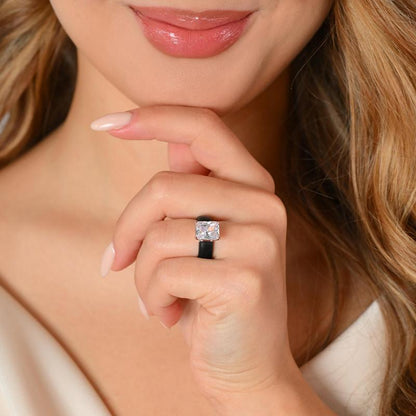 🔥Buy 1 Get 1 Free🔥 Silicone Ring – Emerald Cut CZ | Patent-Pending Design
