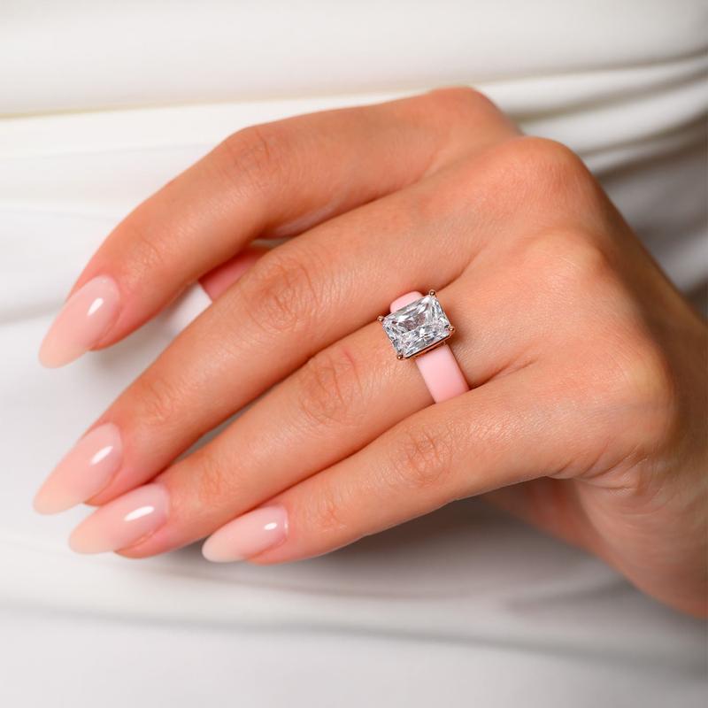 🔥Buy 1 Get 1 Free🔥 Silicone Ring – Emerald Cut CZ | Patent-Pending Design