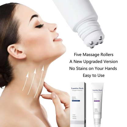 Visibly Firmer Neck in 7 Days — Collagen‑Boosting Neck Cream with Built‑In Roller