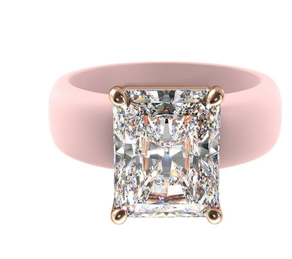 🔥Buy 1 Get 1 Free🔥 Silicone Ring – Emerald Cut CZ | Patent-Pending Design